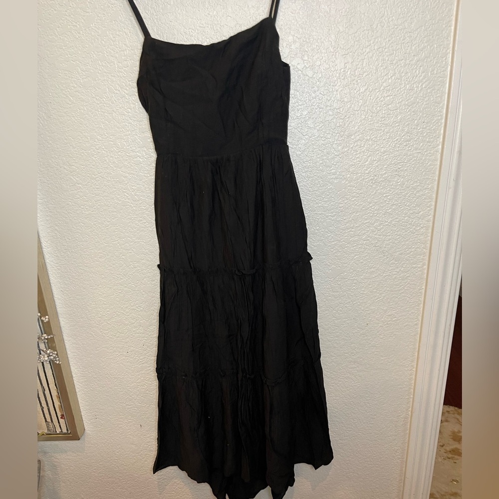 Elodie Black Midi Dress